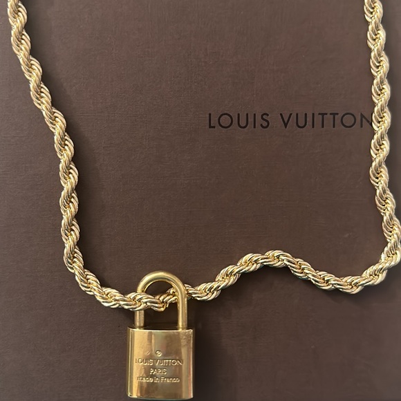 Authentic lv lock charm with gold plated chain - Picture 5 of 8